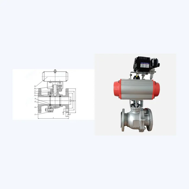 Q641F-16P Ball Valve technical drawing