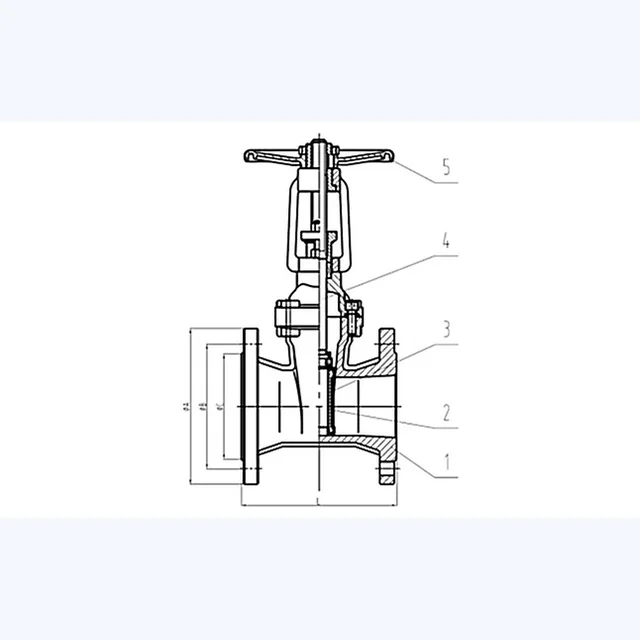 Z41X-16Q Gate Valve technical drawing