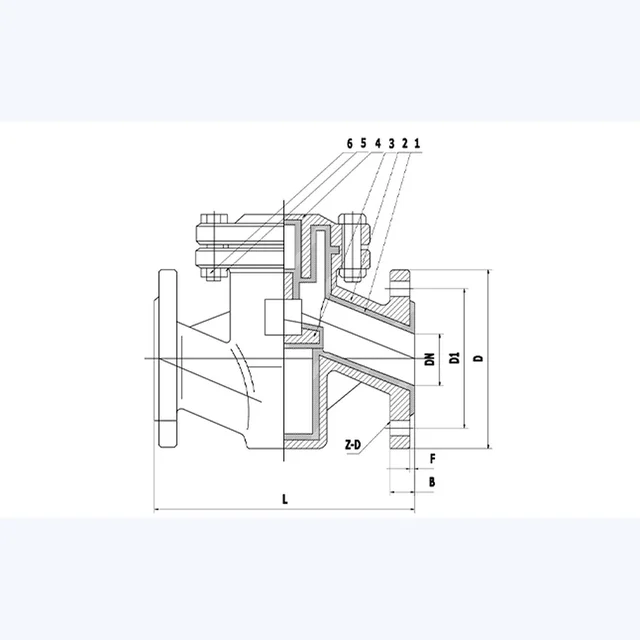 H41F46-10C Check Valve technical drawing