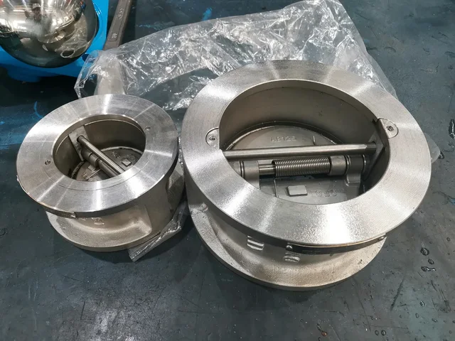 API594 CF8 wafer check valve dual disc stainless steel application view