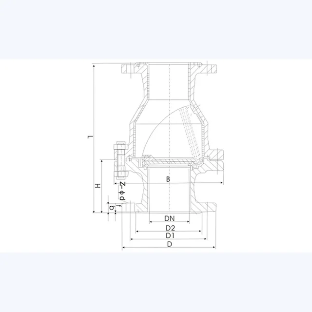 H44F46-10C Check Valve technical drawing