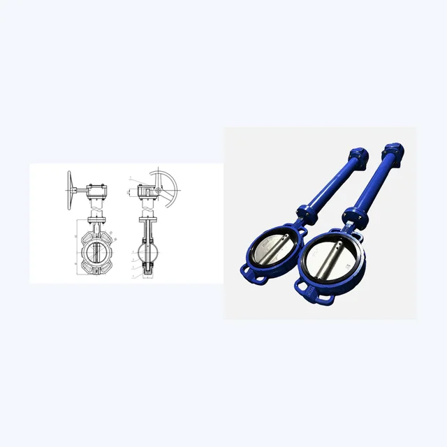 D371X-16Q Butterfly Valve technical drawing
