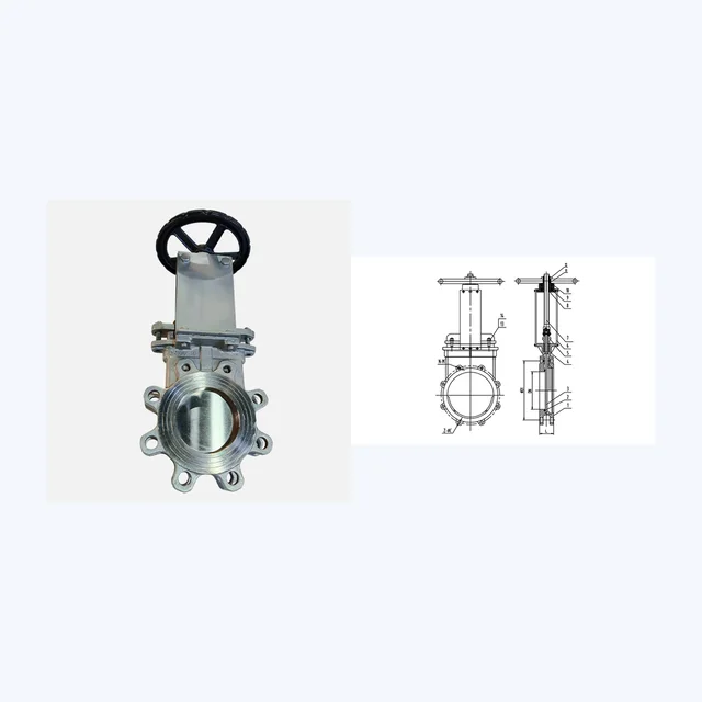 PZ73X-16P Gate Valve technical drawing