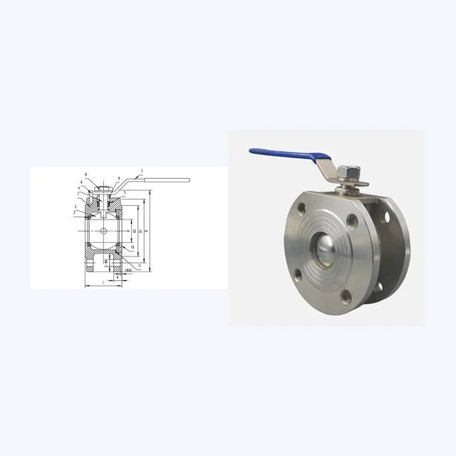 Q71F-16P Ball Valve technical drawing