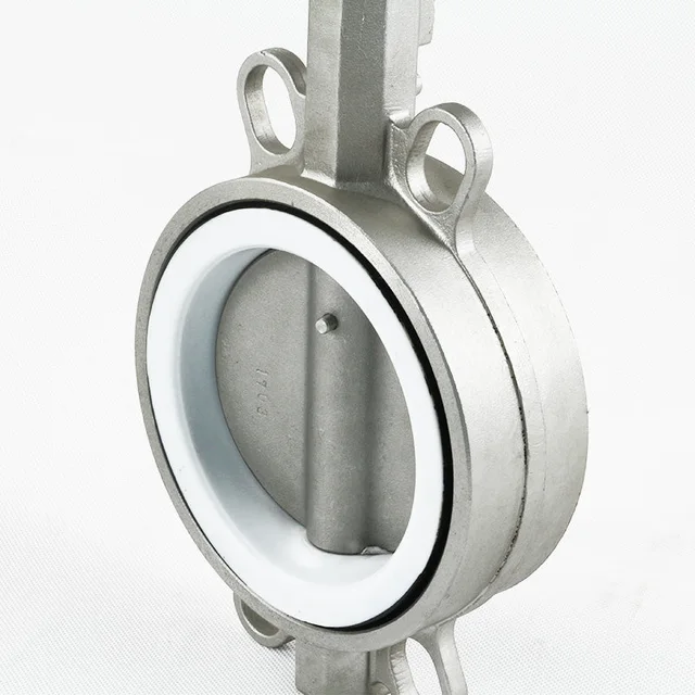 PTFE Stainless Steel Wafer Butterfly Valve product view