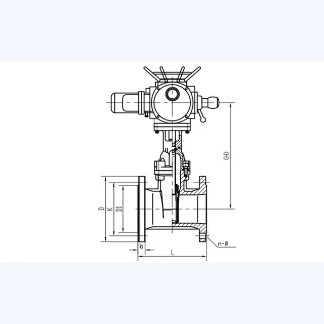 Z945X Gate Valve technical drawing