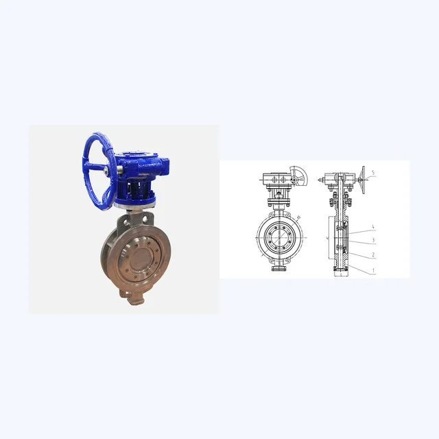 D373W-16P Butterfly Valve technical drawing