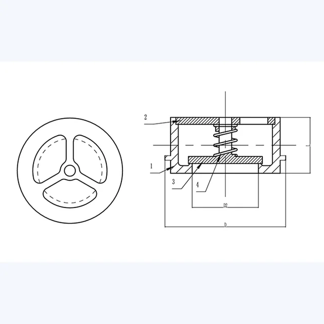 H71W-16P Check Valve technical drawing