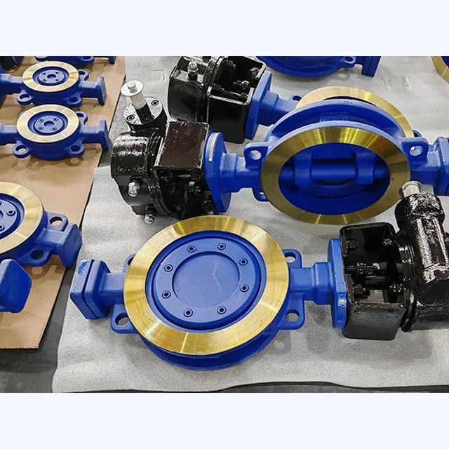 DN200 WCB Wafer Triple Offset Butterfly Valve with Worm Gear application view