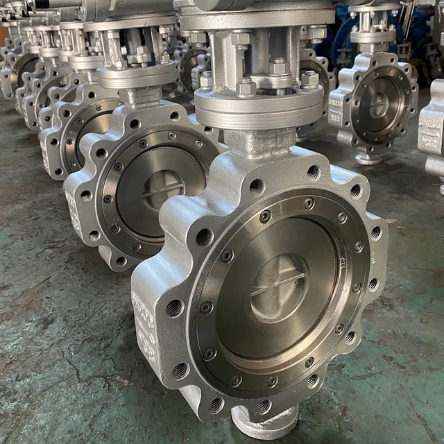 Triple eccentric carbon steel lug butterfly valve application view