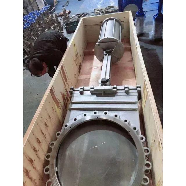 SS/DI PN10/16 Class150 Flange Knife Gate Valve application view