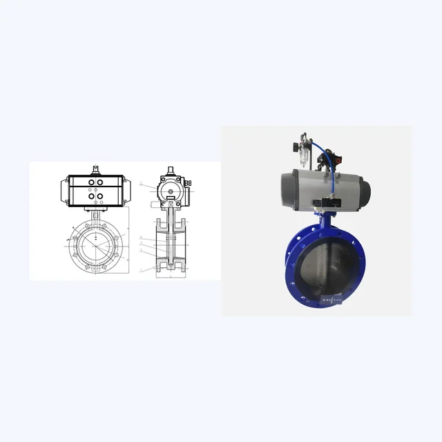 D641X-16Q Butterfly Valve technical drawing
