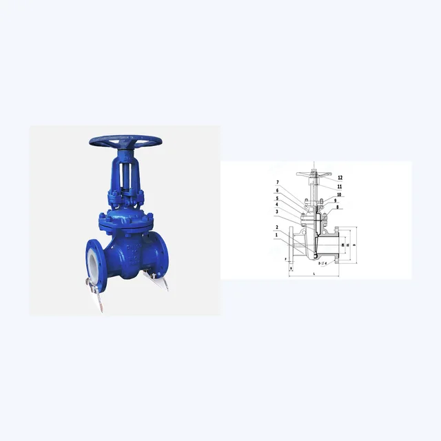 Z41F46-16C Gate Valve technical drawing