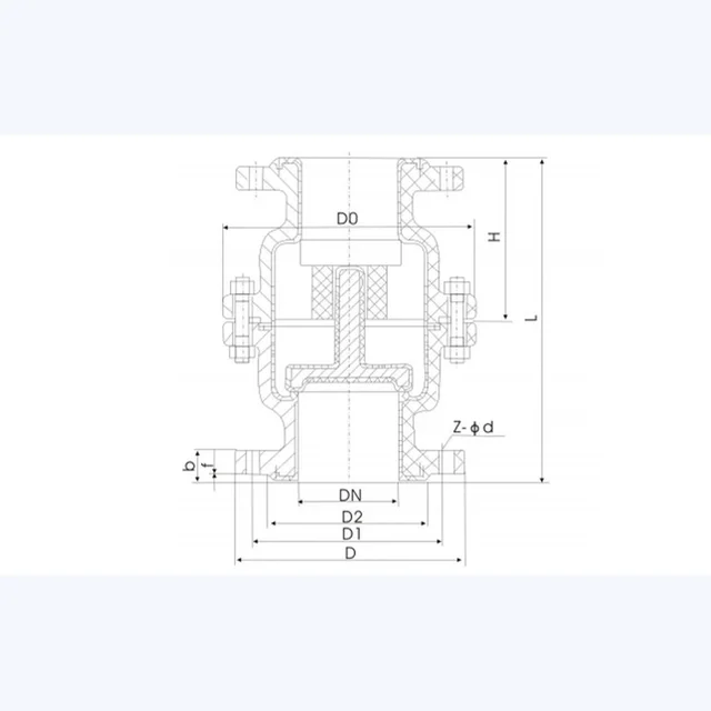 H42F46-10C Check Valve technical drawing