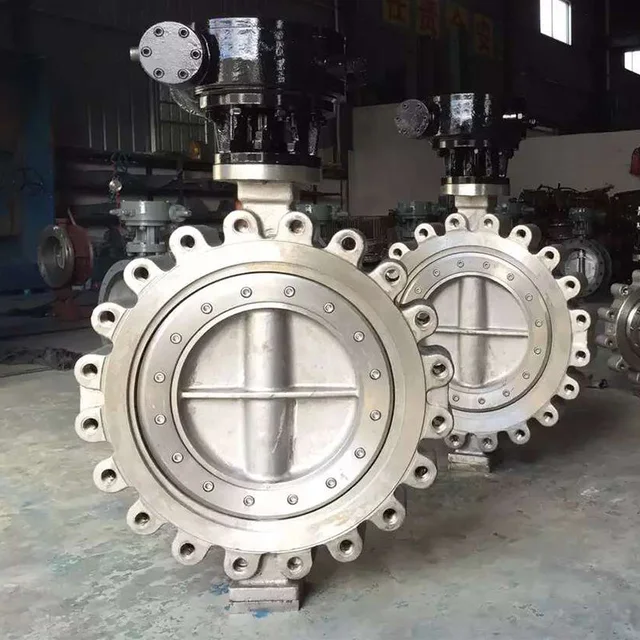 Triple eccentric carbon steel lug butterfly valve application view