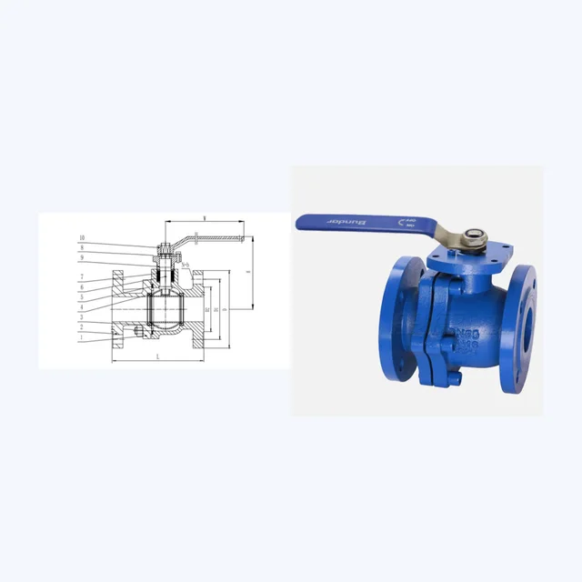 Q41F-16 Ball Valve technical drawing